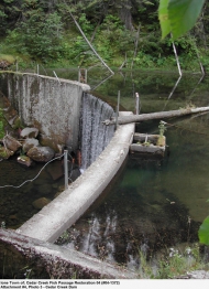Cedar Creek Dam Removal Before Construction